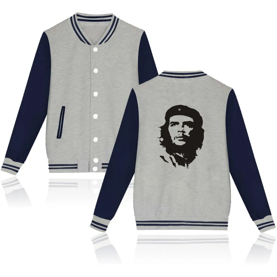 Забавная спортивная бейсбольная куртка с принтом Che Guevara мужские и женские