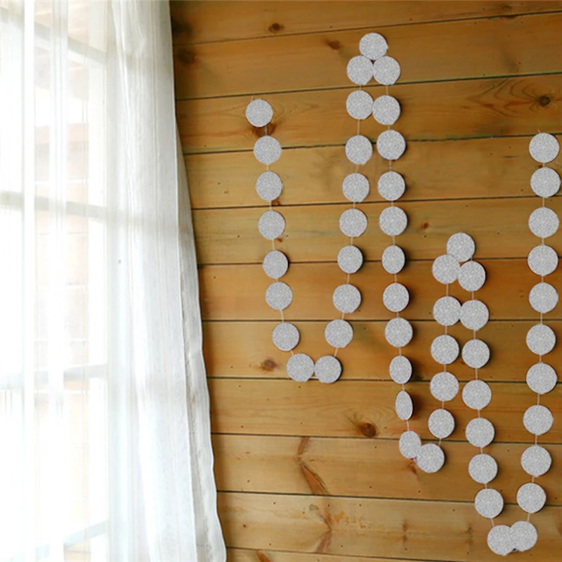 4 м круглая двухсторонняя блестящая гирлянда бумажная полоса булочки свадебные