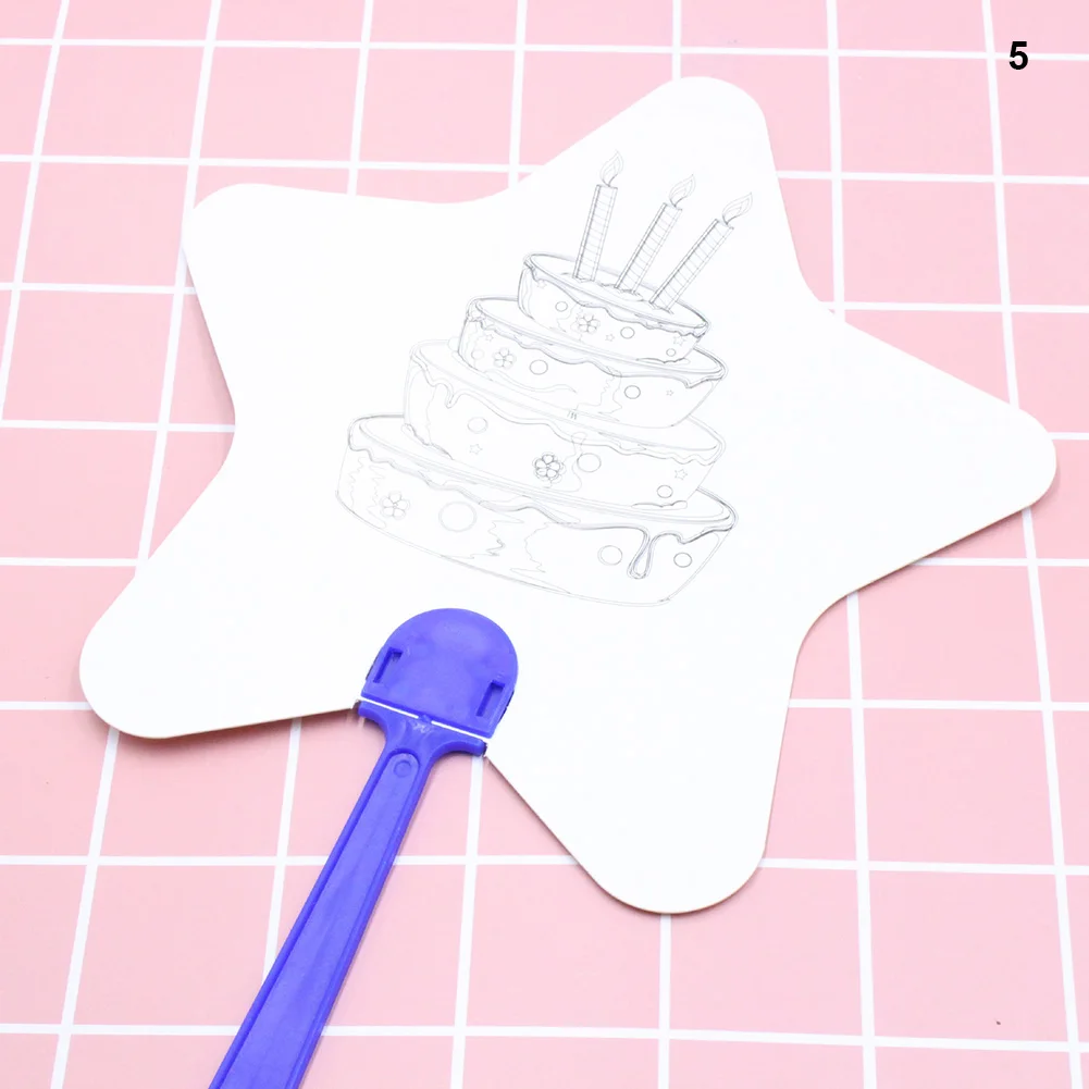 Лидер продаж 5 шт. бумажный веер для творчества белая фотокартина прочная картина