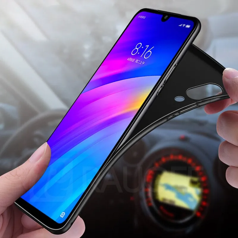 Силиконовый чехол для Xiaomi redmi 7 мягкий бампер противоударный матовый из ТПУ