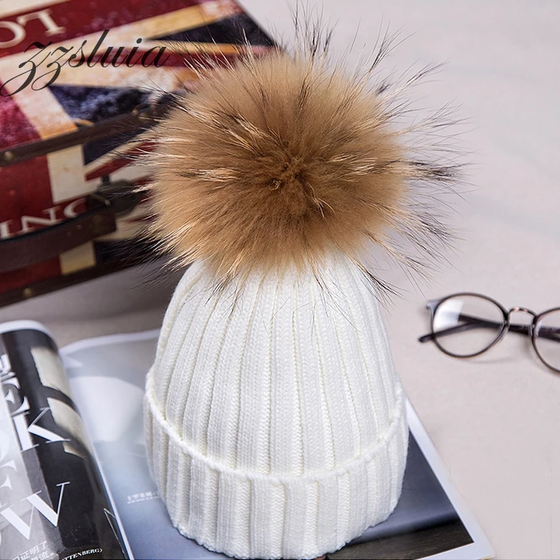 2017 Новая Мода Зимние Меховые Шапки Для Женщин Ухо Защитить Шерсть Трикотажные