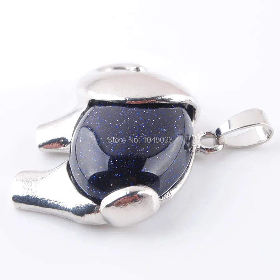 YOWOST Energy Cute Elephant Pendants for Child Jewelry Chakra Natural Gem Stone Tiger Eye Pink Quartz Lapis Lazuli QBN370 |