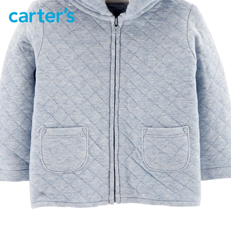 Carter's/стеганая куртка на молнии с милыми ушками и капюшоном осенне-зимняя