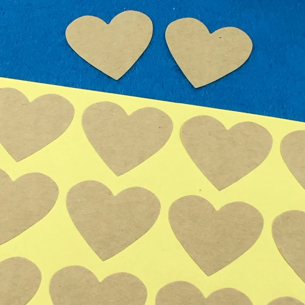 Пустой в форме сердца крафт бумага этикетка стикер для DIY ручной работы