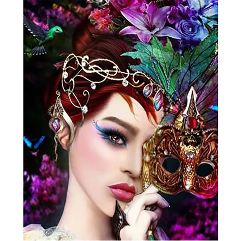

LaoJieYuan New Full square diy diamond painting cartoon girl mosaic 3d diamond embroidery princess children room decoration gift