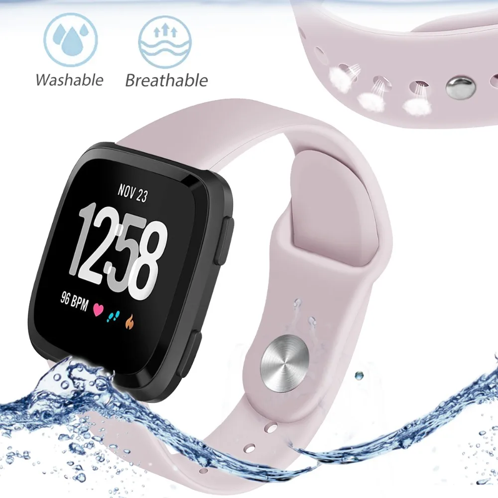 Силиконовый ремешок для fitbit versa/versa 2/versa litle ремешок reloj Браслет спортивный сменный ремешок для часов Часы Аксессуары