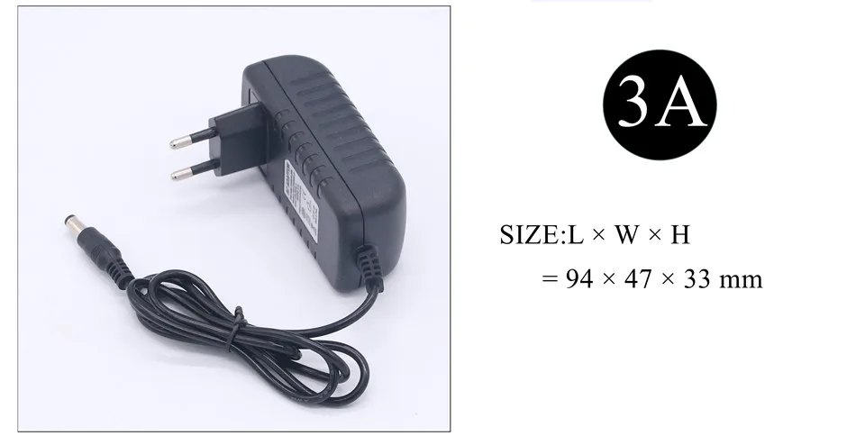 DC 12V адаптер питания AC100-240V трансформаторы Выход DC 12V 1A 2A 3A импульсный источник питания для светодиодной ленты