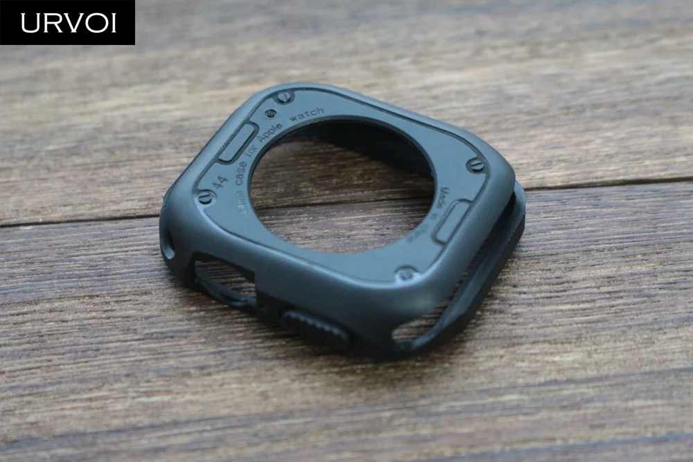 URVOI рамка для apple watch 4 5 чехол TPU чехол для iwatch анти-Шокированный протектор жесткий Броня Жесткий чехол ремешок 40 44 мм белый черный