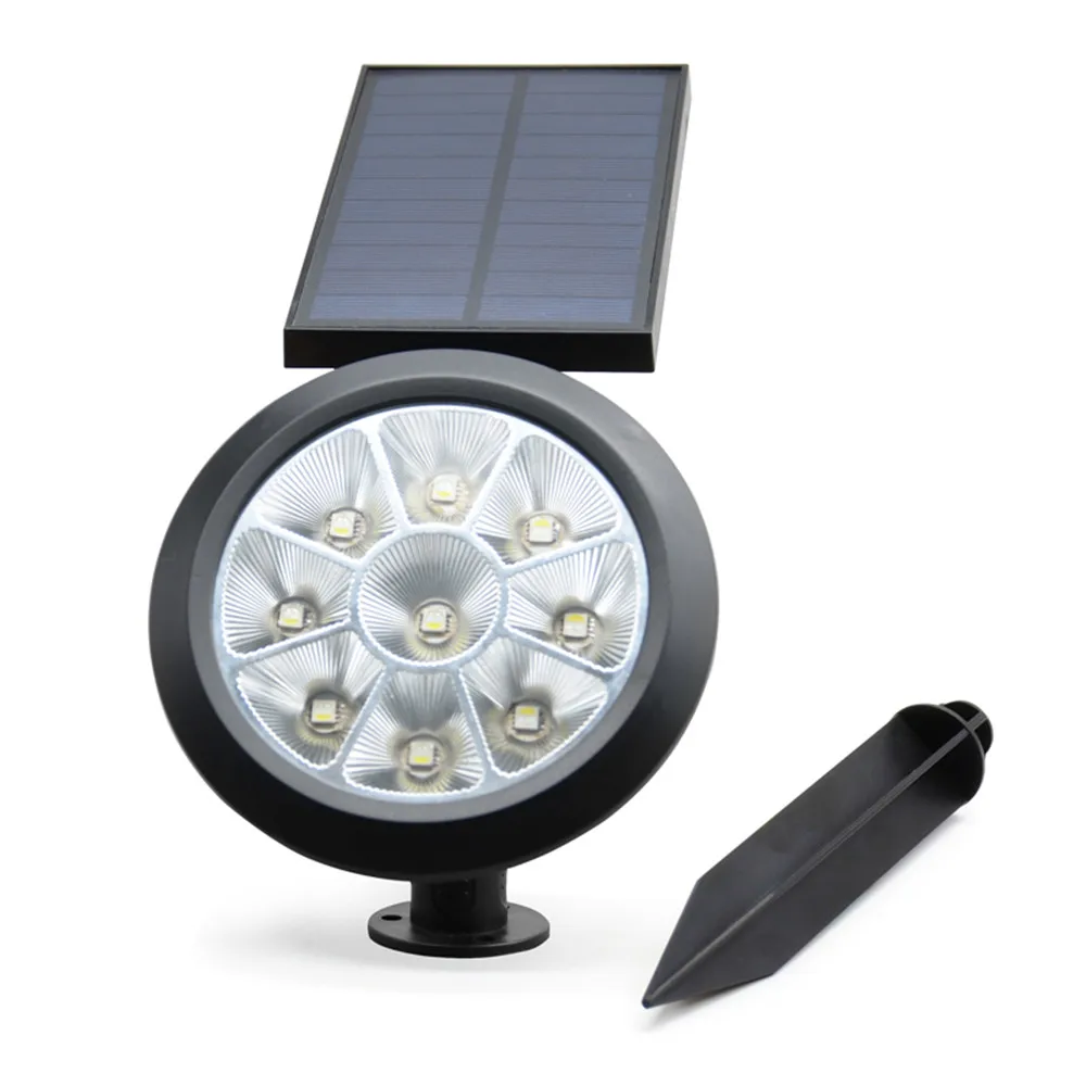 9LED Солнечная лампа прожектор садовый свет наружный водонепроницаемый для двора