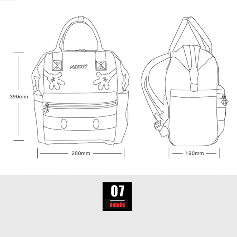 Disney Детские Пеленки сумки большой емкости Мумия Mochila Материнство подгузник коляска сумка изоляция водонепроницаемый рюкзак для путешествий