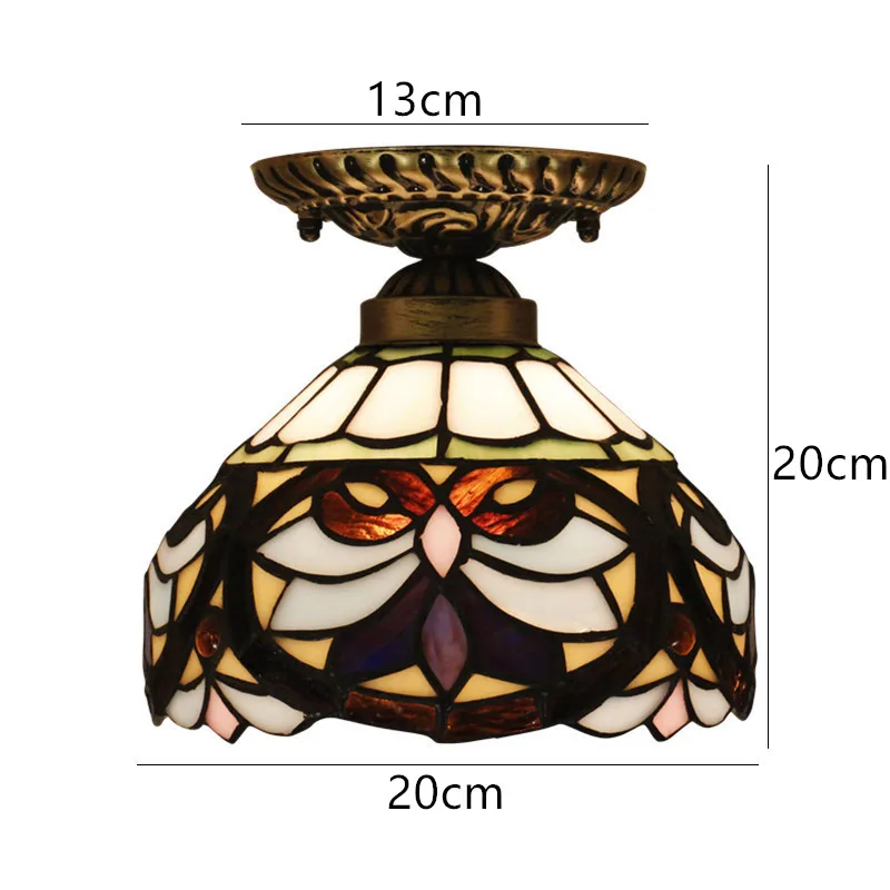 

8 Inch Vintage Baroque Ceiling Lamps Aisle Stairs Lamp Plafond LED Bar Plafondlamp Industrial Living Room Lamp