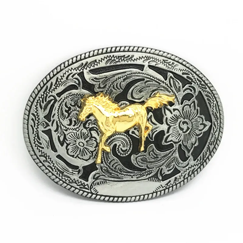 Cowboy energizes pattern wear-resisting zinc alloy belt buckle restoring ancient ways is suitable for the 4.0 belt