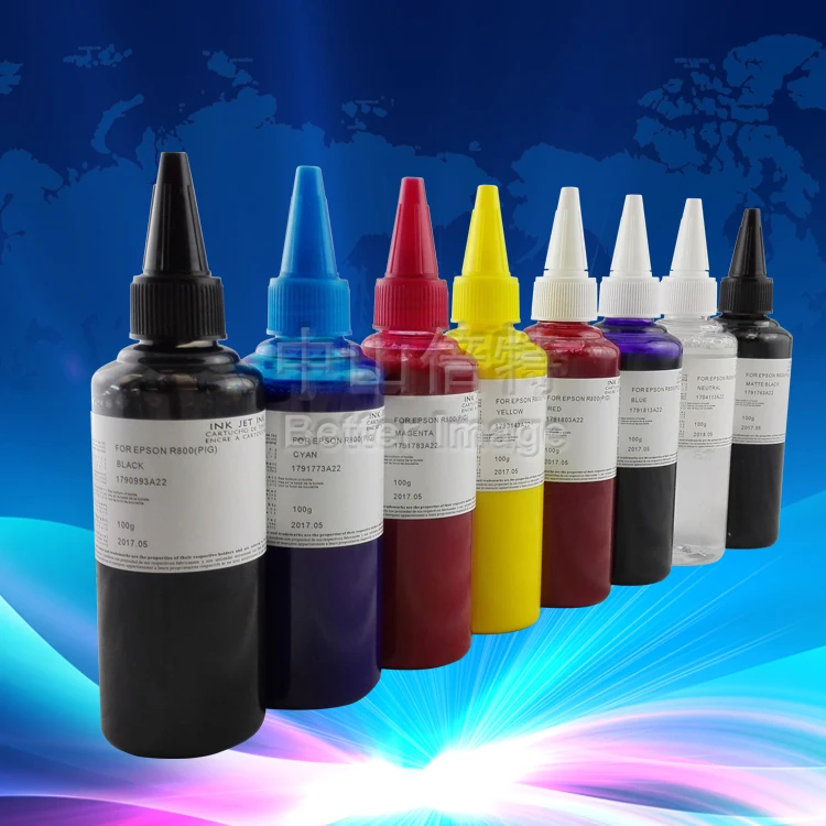 XIMO 8*100 мл пигментные чернила для заправки Epson Stylus photo R1800 R800