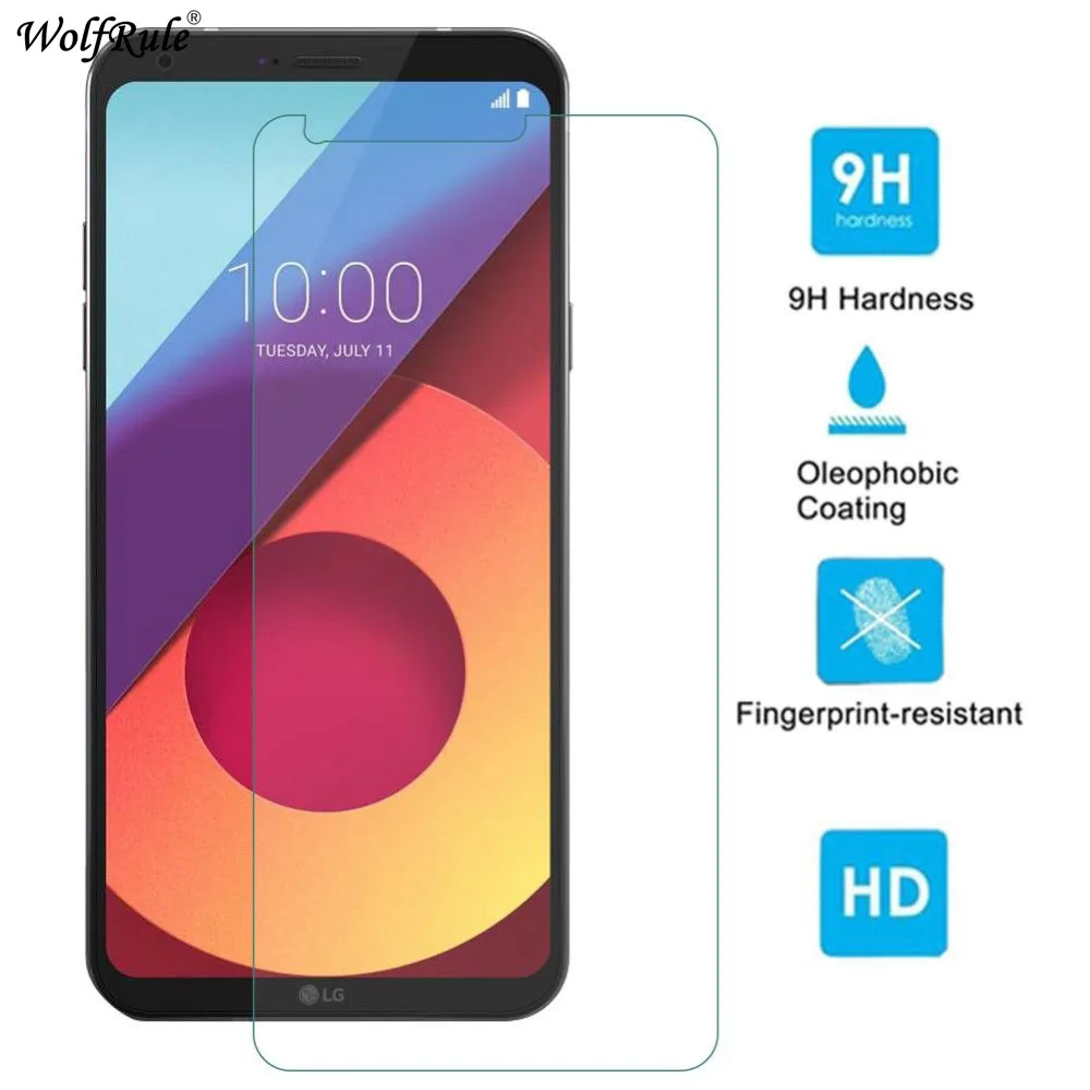 2 шт. Защитное стекло для экрана LG Q6 закаленное Q6a Plus M700N упрочненная плёнка