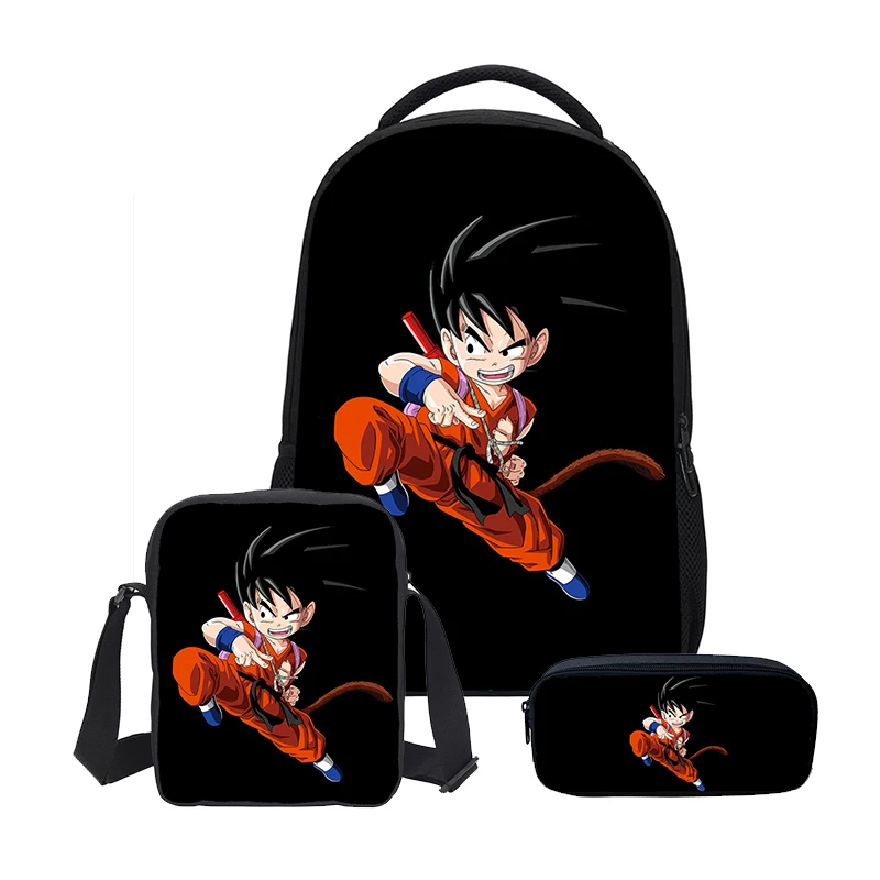 3 шт. Dragon Ball школьные ранцы комплект обувь для мальчиков школьный с портфель пенал