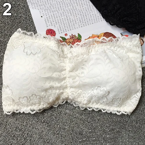 Женский Кружевной Топ без бретелек с перекрестной спинкой|tube top|strapless tube toptop pad |