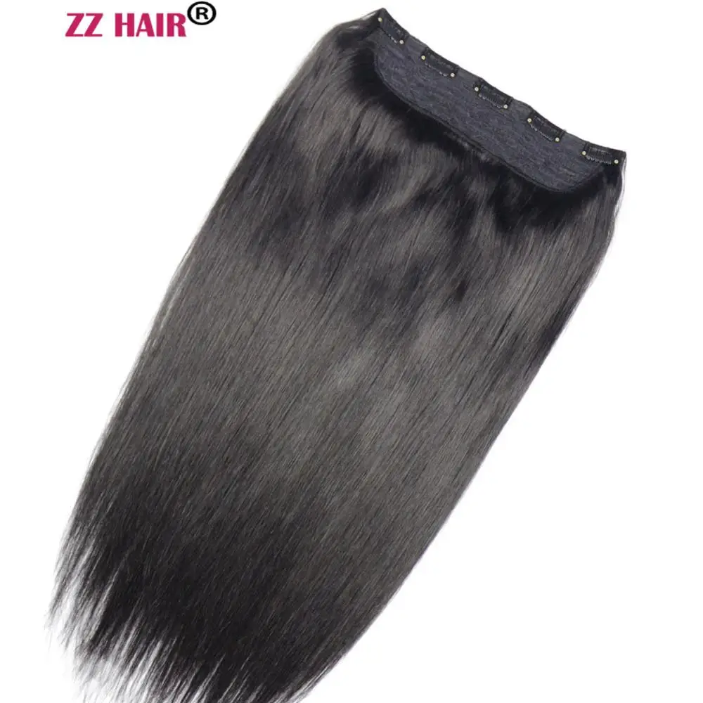ZZHAIR 80 г 100 г 1" 18" 2" Искусственные волосы одинаковой направленности волос один кусок набор 5 зажимов в человеческие волосы для наращивания 1 шт Натуральные Прямые