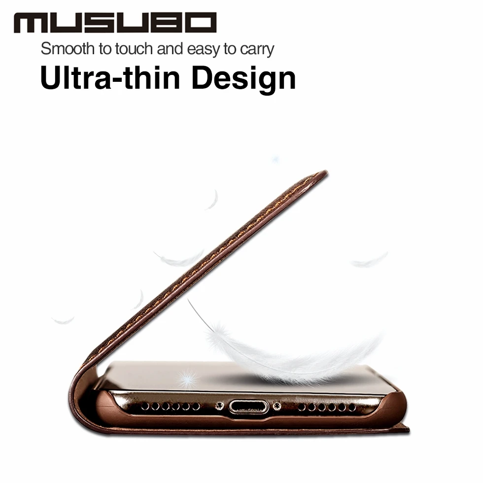 Роскошные кожаные чехлы Musubo для iPhone XS MAX X высокое качество ультра тонкий флип