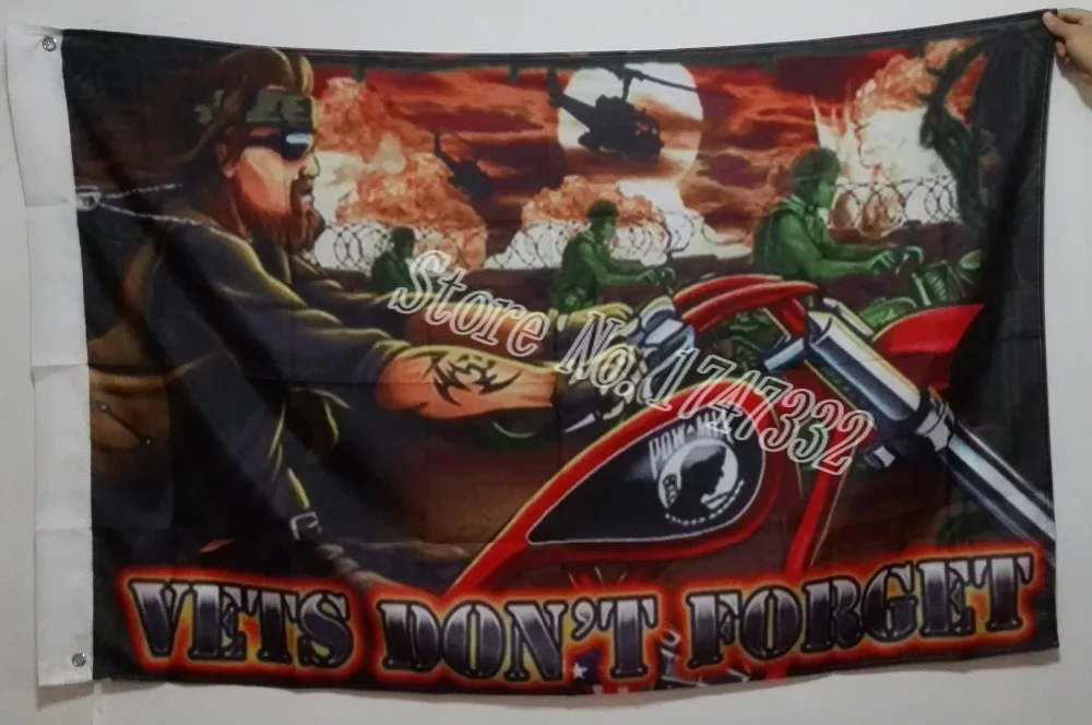 Флаг MC для байкеров Байкерский флаг на заказ не забывайте лидер продаж товар 3x5