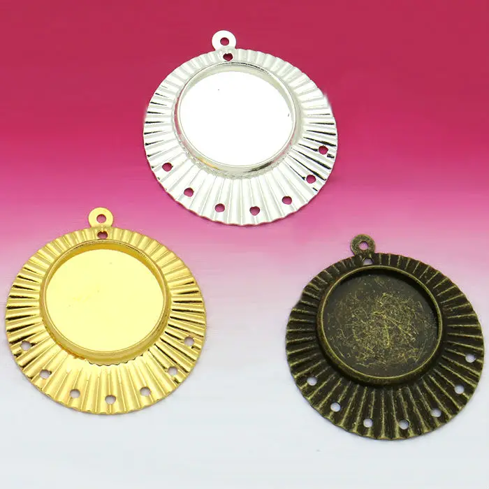 Подвеска с медным покрытием Посеребренная/позолоченная 6 шт. 14 мм|copper plated|cameo