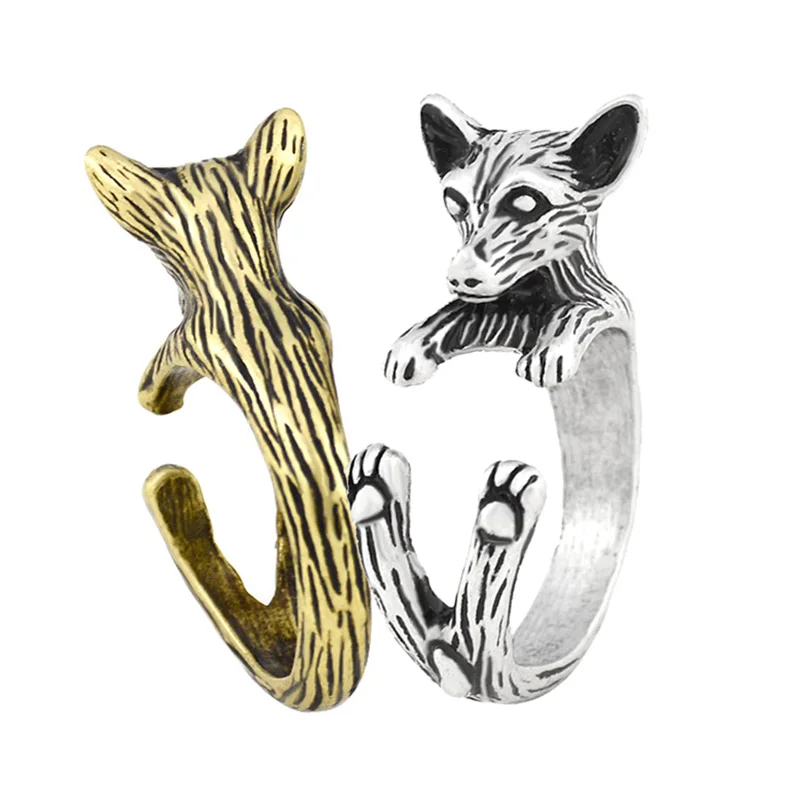 Fei Ye лапы Винтаж кольцо с чихуахуа Анель хиппи для животных собак в стиле бохо