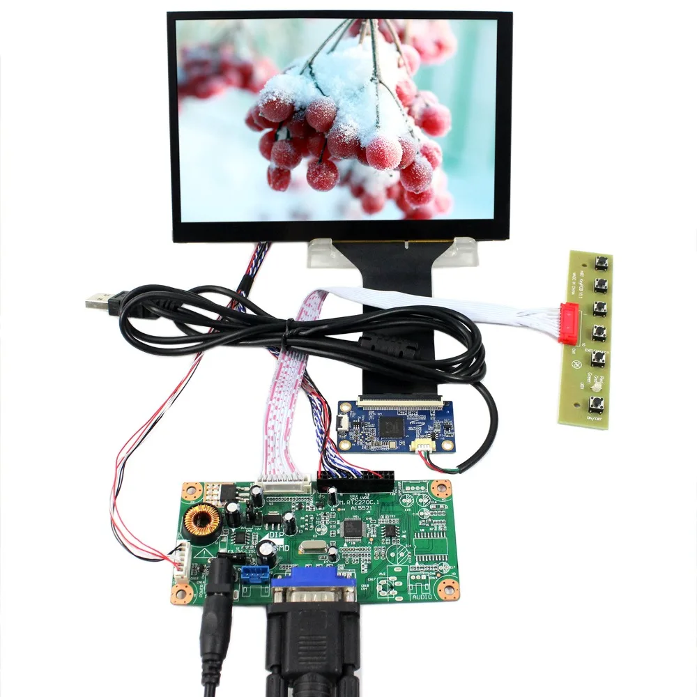 VGA LCD плата контроллера с 7 дюймовым 1280x800 N070ICG LD1 емкостной сенсорной панелью|board