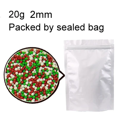 20g Christmas 2mm 20 г красочные сахарные бусины съедобный жемчуг сахарный шар помадка «сделай сам» Торт Шоколад Cookit украшения десерт выпечки аксессуары GYH - Цвет: 20g Christmas 2mm