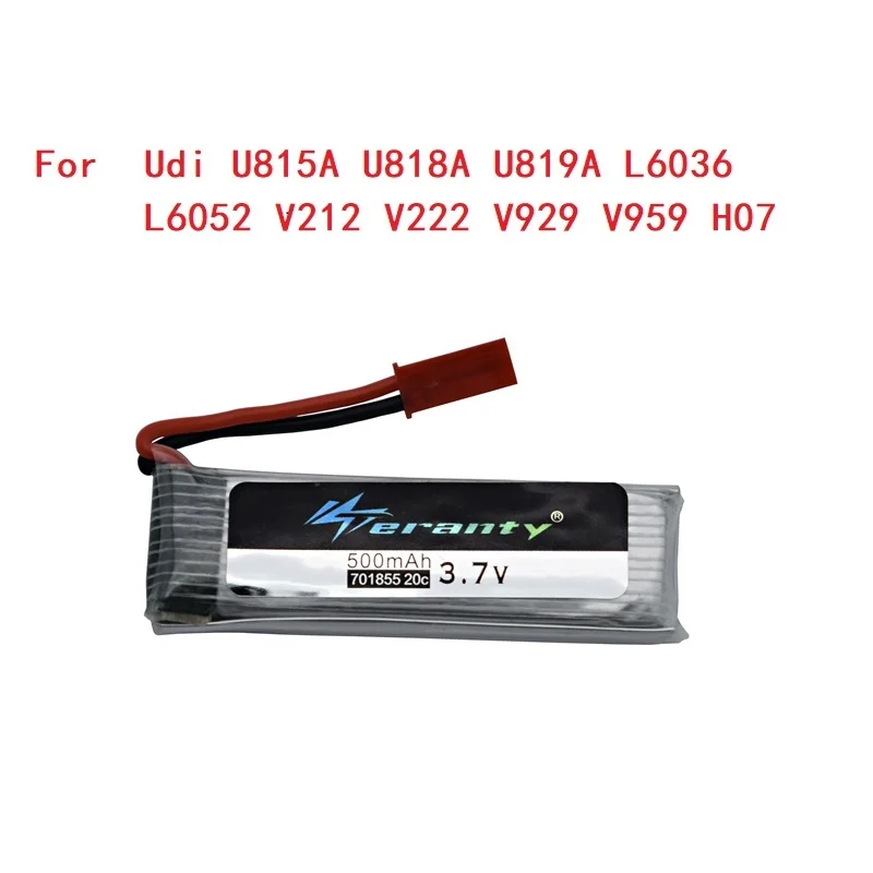 3 7 v 500mah Lipo батарея для Udi U815A U818A U819A L6052 L6036 V212 V222 H07 H37 V929 V959 V930 V966 V977 X20 701855|Детали и