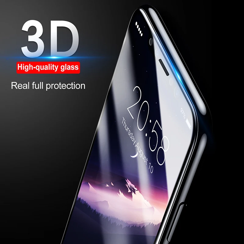 Baseus 0.3mm Full protective Film For iPhone X 3D Anti Blue Light Screen Protector for 10 Coverage Tempered Glass | Мобильные