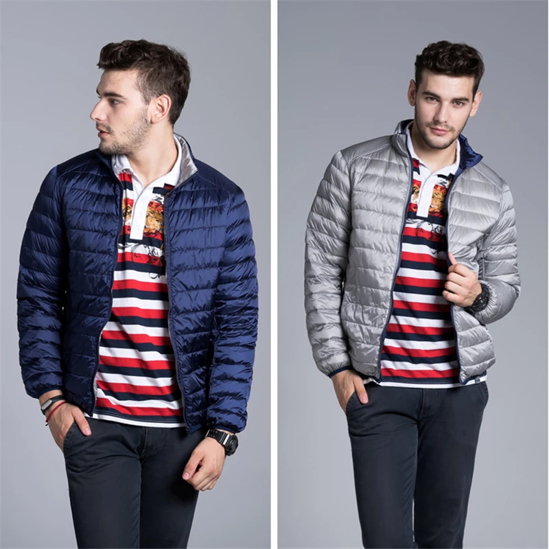 Высококачественная Мужская куртка на 90% белом утином пуху новинка зимы 2021 модное
