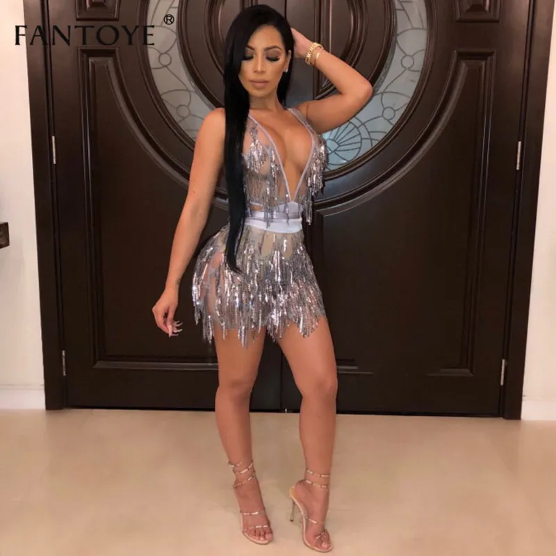 Fantoye спинки золотые блестки Bodycon платье для женщин кружево до Глубокий V средства ухода за кожей Шеи Пикантные мини клуб Рождественская повязка платья