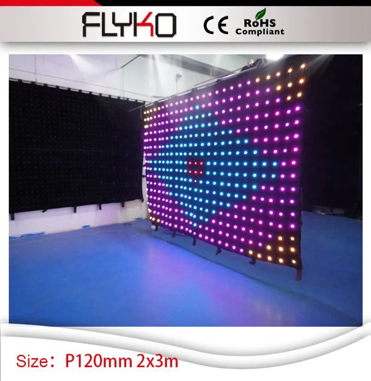 indoor p12cm 2*3m stage flexible cloth jd booth led video curtain | Освещение