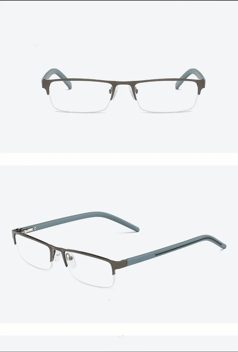 Квадратные металлические очки для чтения gafas hipermetropia presvicia hombre okulary recepta occhiali per lettura redpower okuma