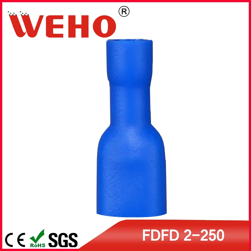 

FDFD2-250 1000pcs/pack free shipping FDFD Factory Solder Sleeve female spade connectors
