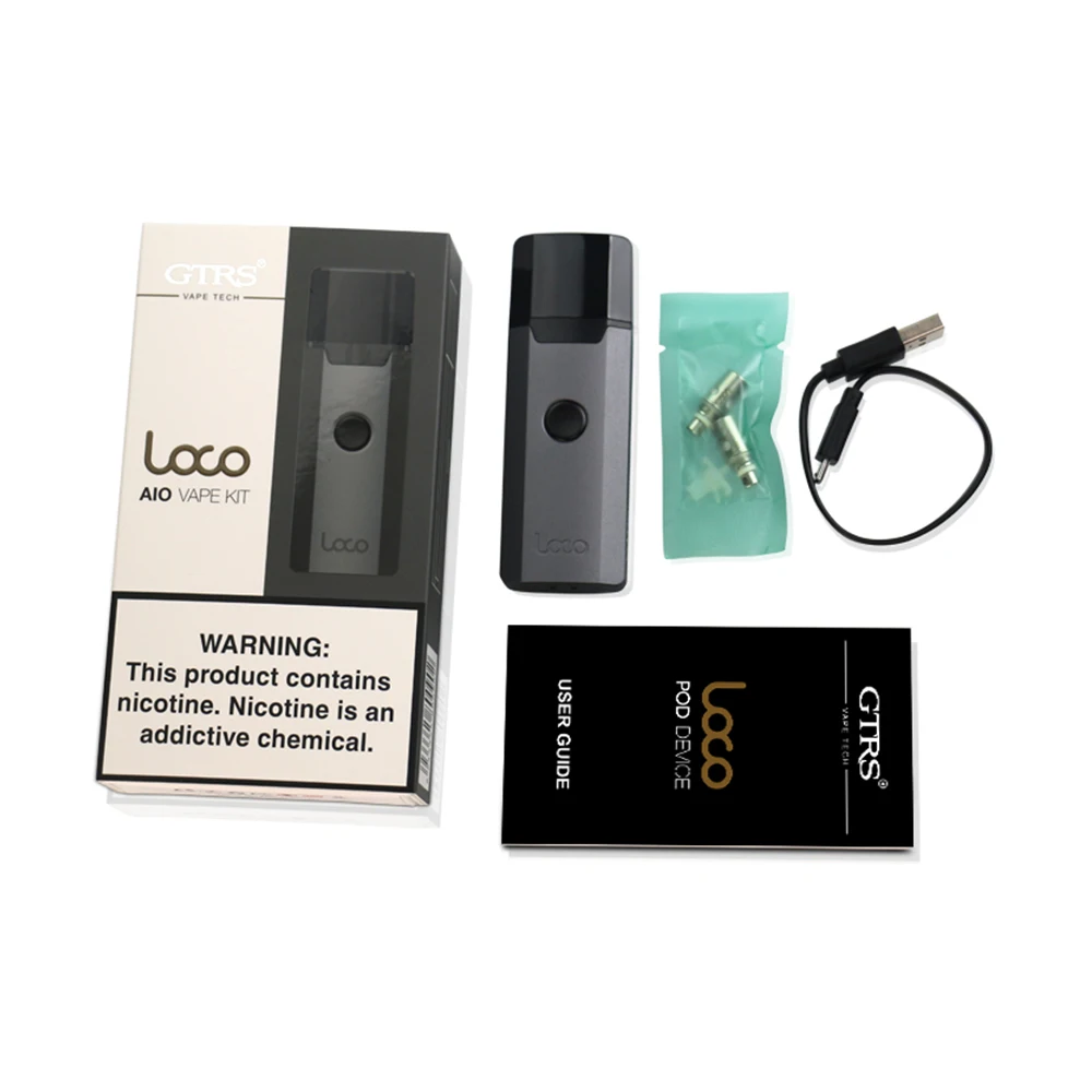 Оригинальный набор вейпа GTRS LOCO AIO многоразовый для электронных сигарет система с
