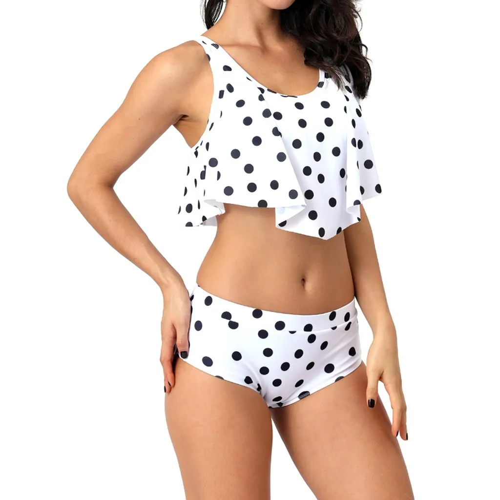Sexy Swimwear Women Swimsuit Ruffled Flounce Push Up Leopard Print Bikini Set fashion new 2019 Summer swimsuit A30416 | Спорт и