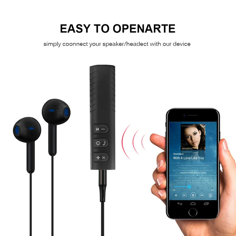 Автомобиль Hands-free приемник Bluetooth 3 5 мм Jack аудио Музыка Беспроводной адаптер