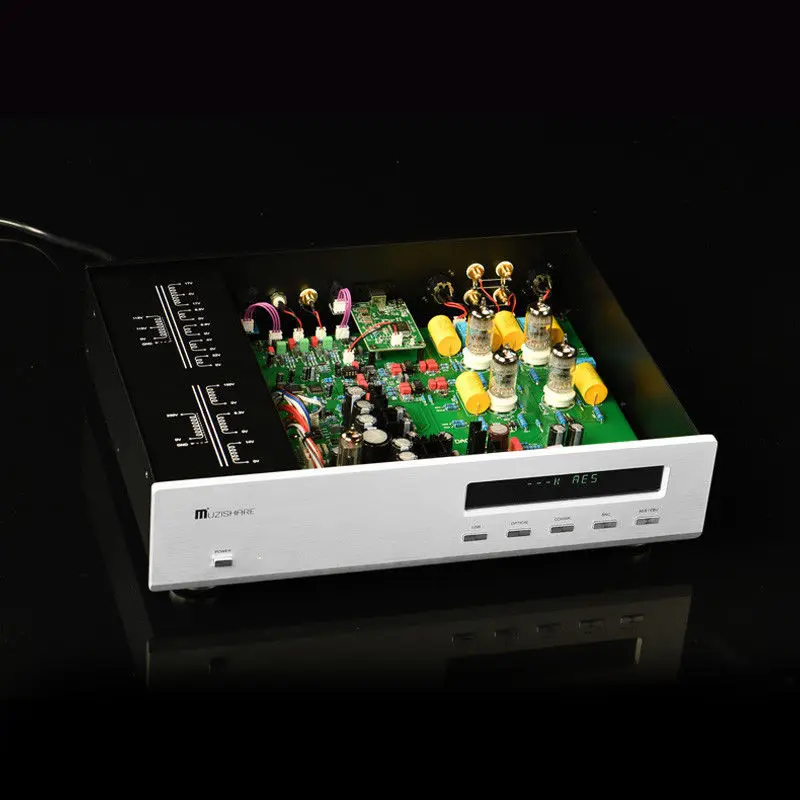 Muzishare R10 ES9018 32BIT DAC 6Z4+ 12AU7 ламповый аудио декодер USB/OPT/COAX