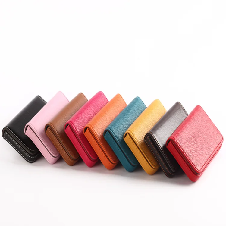 Магнитная модная визитница для деловых женщин и мужчин|porte cartes credit cuir|porte carteman card |