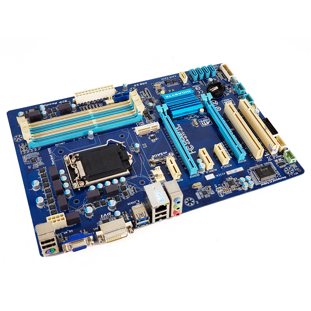 Gigabyte GA-B75-D3V рабочего Материнская плата B75-D3V B75 LGA 1155 Core i7 i5 i3/Pentium/Celeron DDR3 32G SATA3 USB3.0 VGA, HDMI, DVI блок питания ATX
