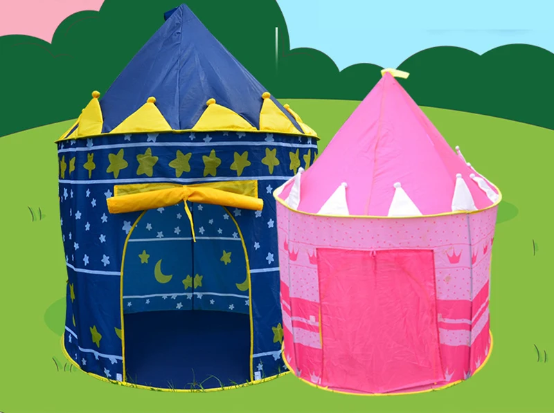 2 цвета, Игровая палатка, портативная складная палатка Tipi Prince, складная палатка для мальчиков, замок, игровой домик, детские подарки, уличные игрушечные палатки