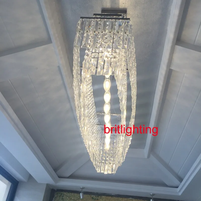 

Crystal engineering lamp rectangle crystal lamp pendant light sales department model room pendant lamps hotel lobby mall lights