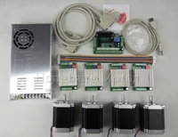 cnc router kit 4 axis 4pcs tb6600 4 5a stepper motor driver 4pcs nema23 270 oz in motor 5 axis interface board power supply