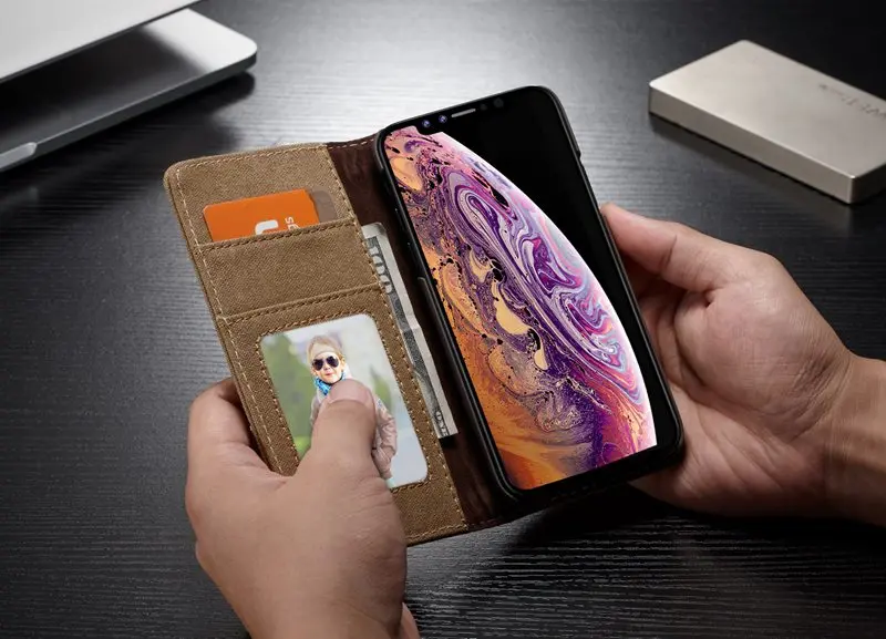 Холщовый флип-чехол для coque iphone 11 pro xr x xs max 6 s 7 8 plus 5 s e Funda Etui защитный чехол для телефона аксессуары сумка