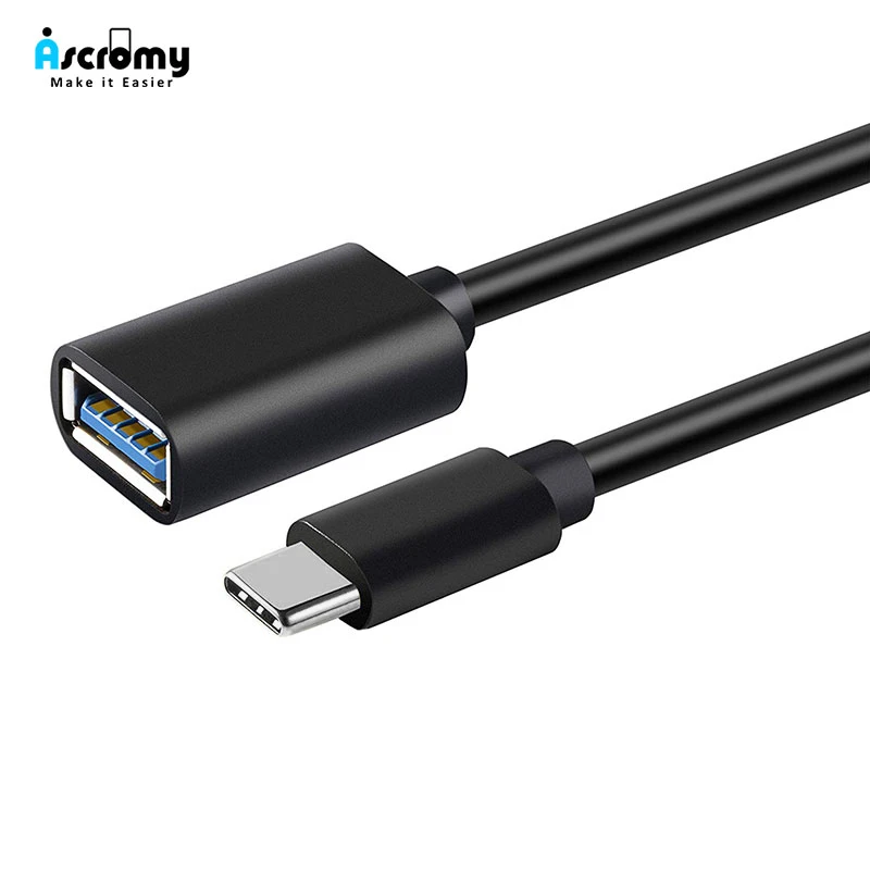 Ascromy Тип usb C Кабель-адаптер On-The-Go для Xiaomi Pocophone F1 huawei P20 Pro Lite samsung Galaxy Note 9 S9 S8 Oneplus 6 6 T Тип-C