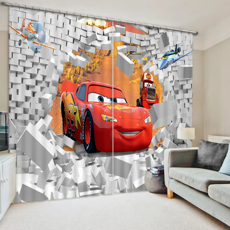 Мода 3D Home Decor Красивая Современная Пользовательские Фото мультфильм автомобиль