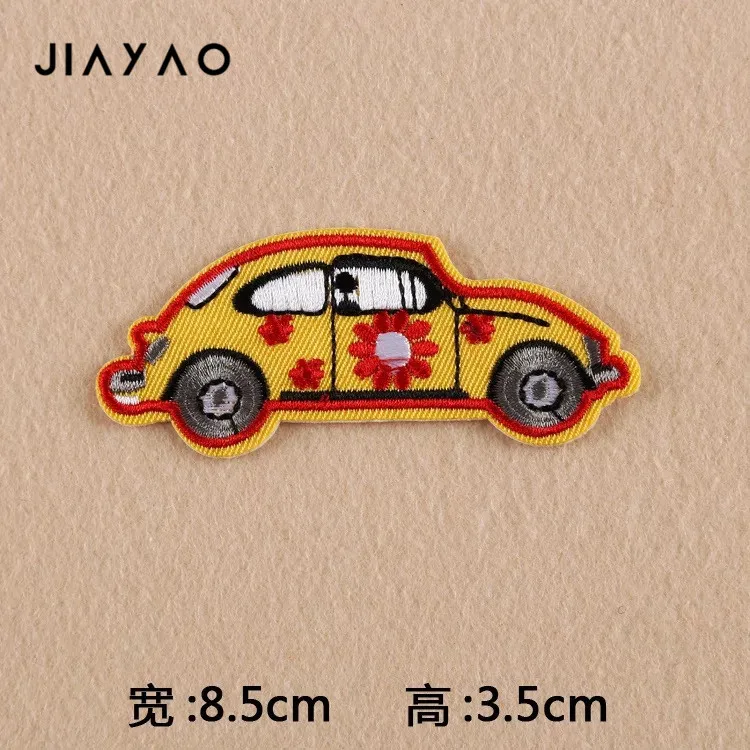 Новые Мультяшные Автомобильные наклейки-патчи с вышивкой для обуви и шляп