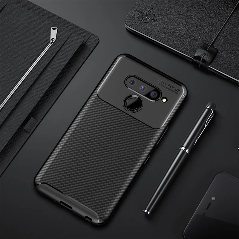 Для LG G8 чехол thinq conque TPU мобильный телефон мягкий углеродный fundas углеродное
