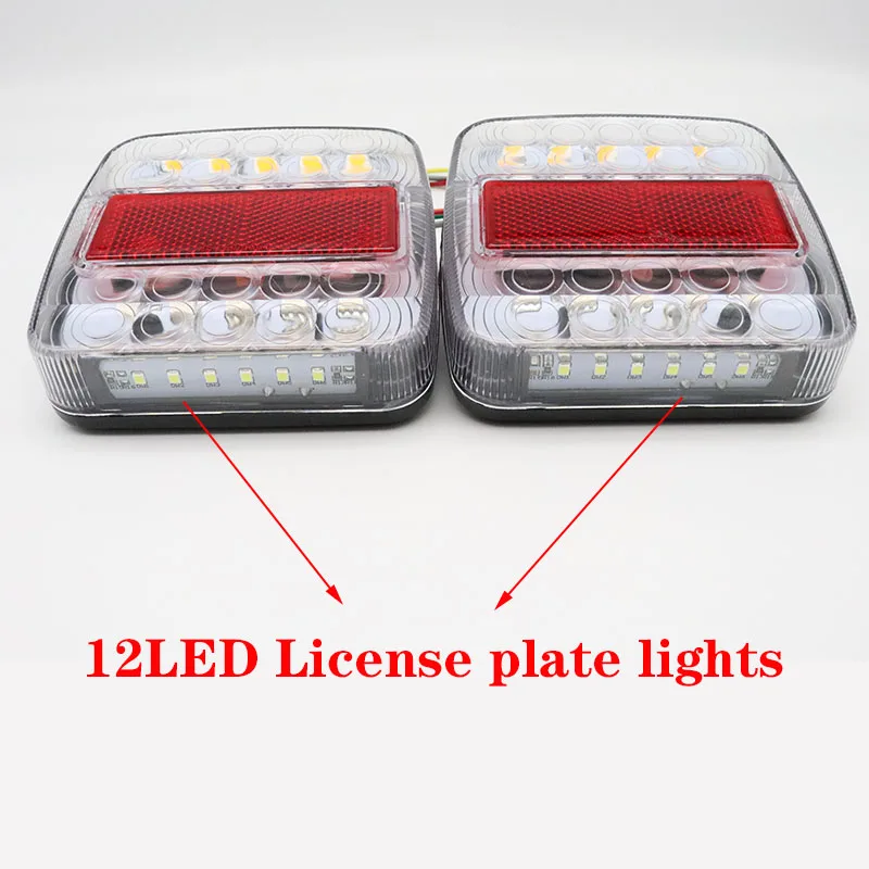 12V 26LED грузовик с прицепом караван задний светильник указатель поворота Стоп лампы Хвост светильник номерной знак светильник обратного Ван