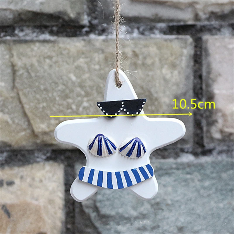 3 шт. Средиземноморский Стиль Морская звезда повесить Декор деревянная украшают